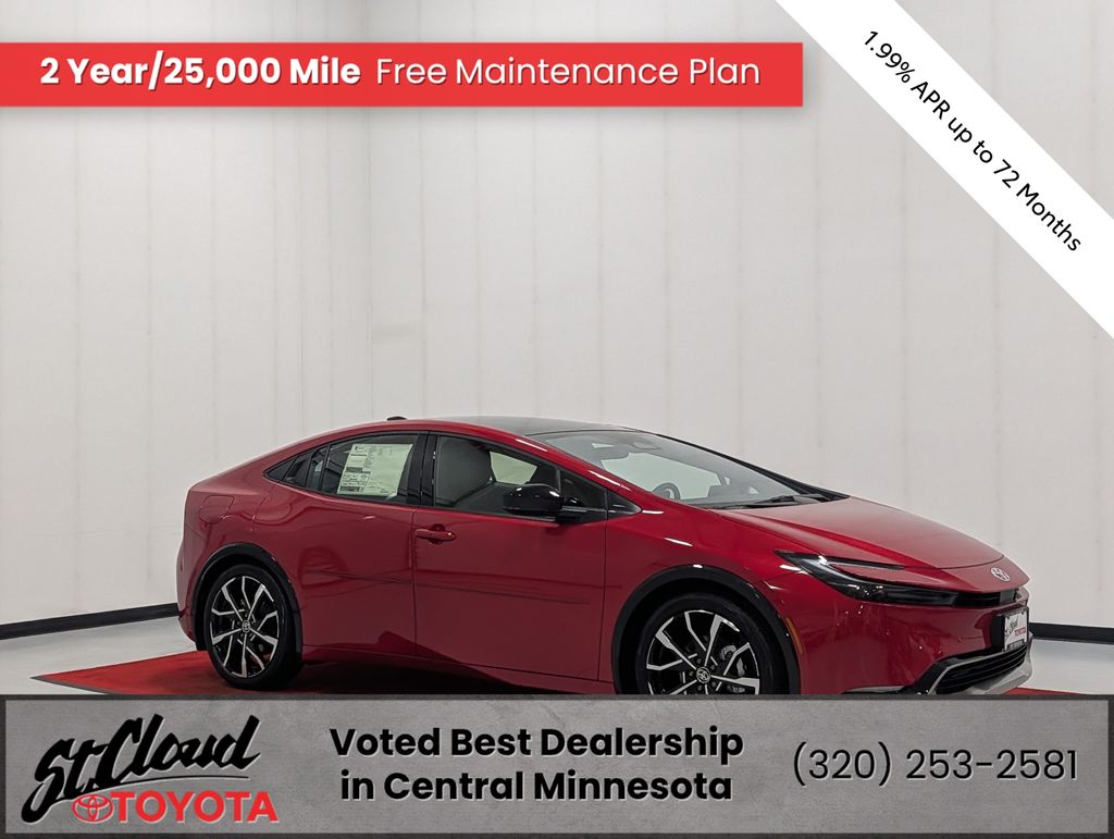 Red 2026 Toyota Prius Plug-In Hybrid Hatchback Front-Wheel Drive Continuously Variable Transmission