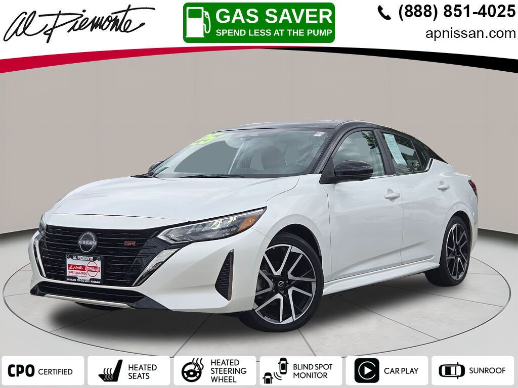 Aspen White 2025 Nissan Sentra SR FWD Sedan Front-Wheel Drive Continuously Variable Transmission
