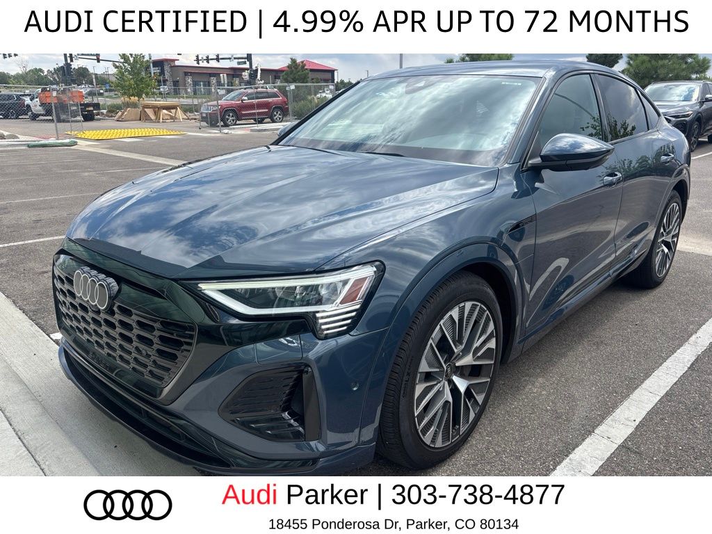 Plasma Blue Metallic 2024 Audi Q8 e-tron Sportback Sedan All-Wheel Drive Automatic