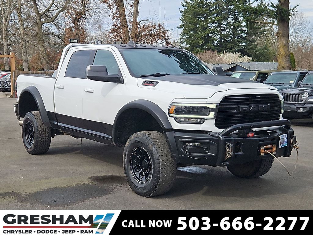 Bright White Clearcoat 2020 RAM 2500 Laramie Crew Cab 4WD Pickup Truck Four-Wheel Drive 6-Speed Automatic