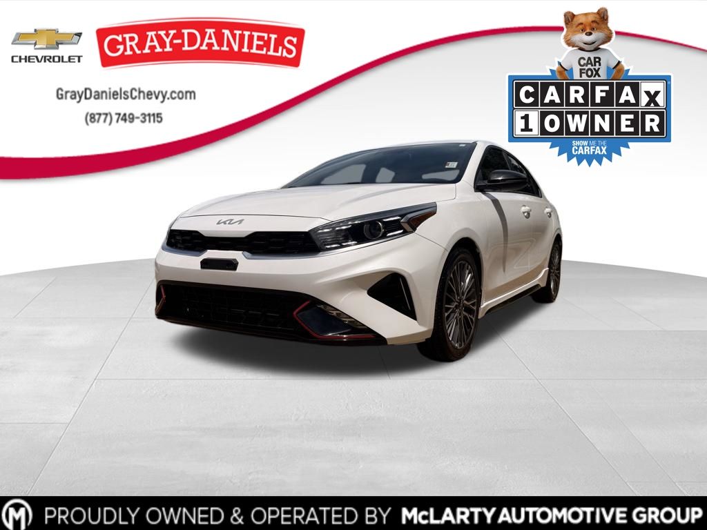 Snow White Pearl 2022 Kia Forte GT-Line FWD Sedan Front-Wheel Drive Continuously Variable Transmission