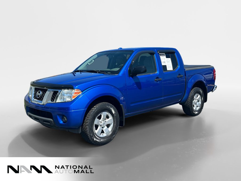 Metallic Blue 2013 Nissan Frontier SV Crew Cab 4WD Pickup Truck Four-Wheel Drive 5-Speed Automatic Overdrive