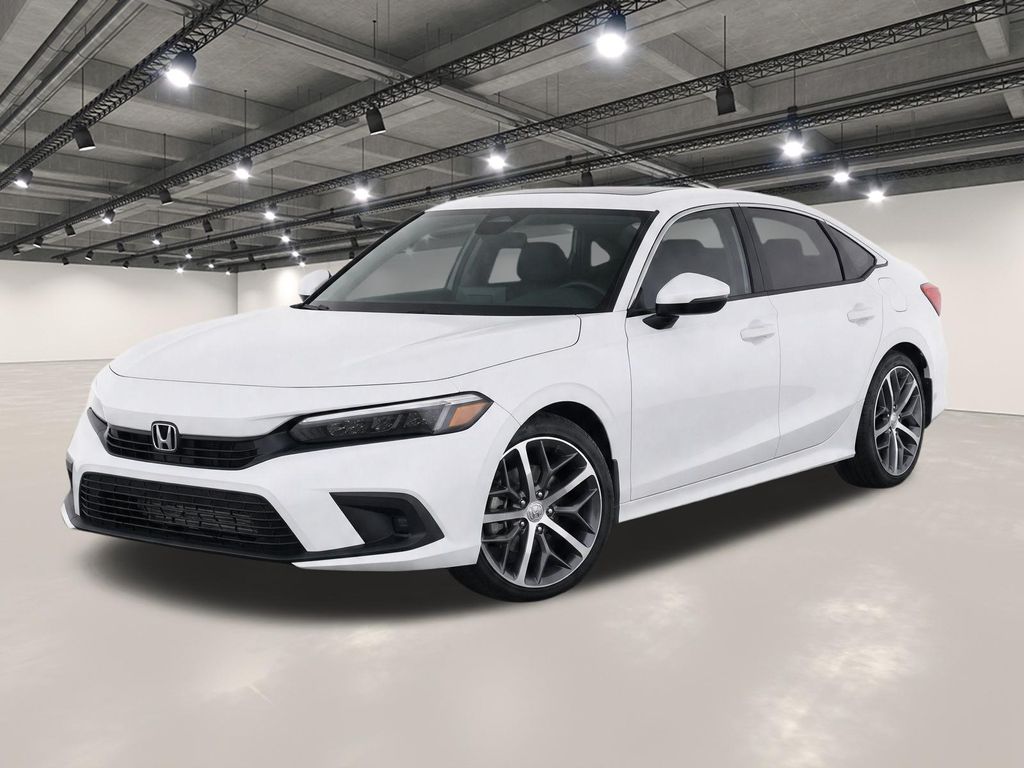 White 2023 Honda Civic Sedan Front-Wheel Drive Continuously Variable Transmission