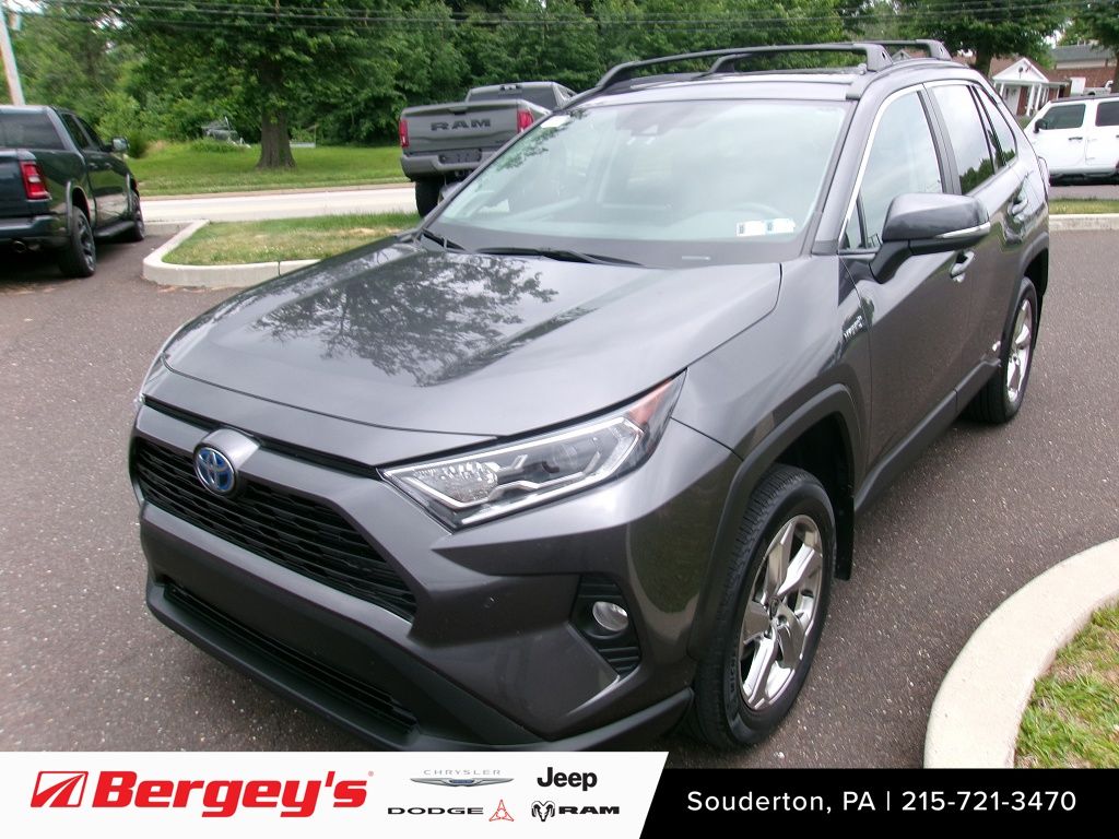 Magnetic Gray Metallic 2021 Toyota RAV4 Hybrid XLE Premium AWD SUV / Crossover All-Wheel Drive Continuously Variable Transmission