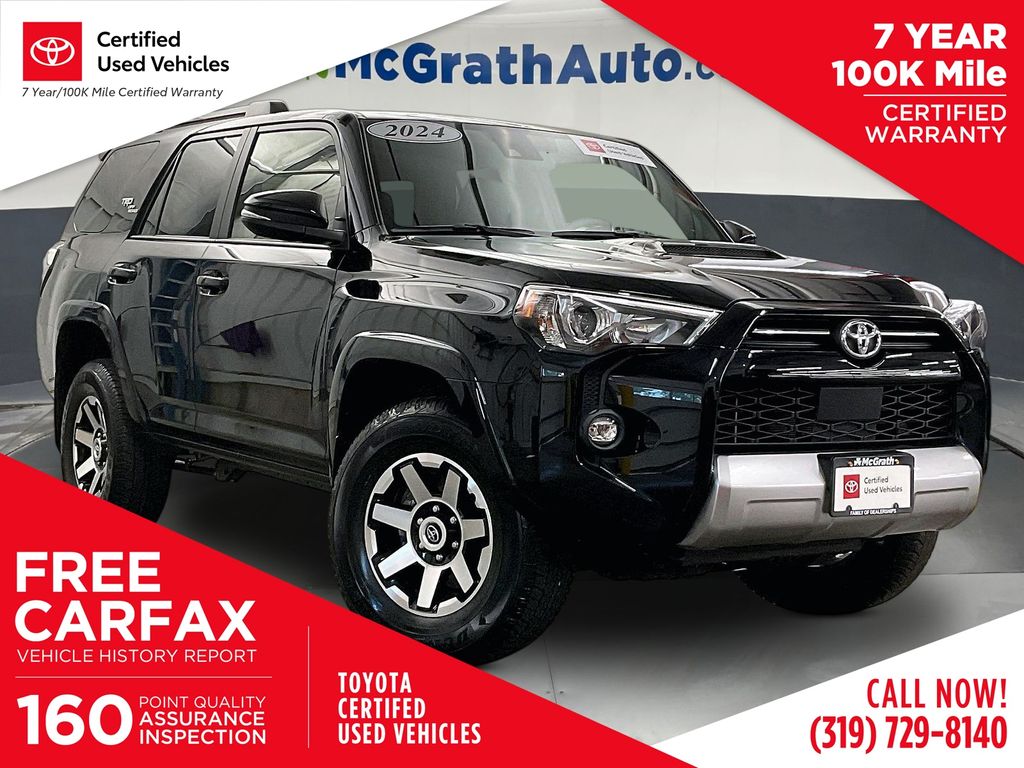 Midnight Black Metallic 2024 Toyota 4Runner SUV / Crossover Four-Wheel Drive 5-Speed Automatic