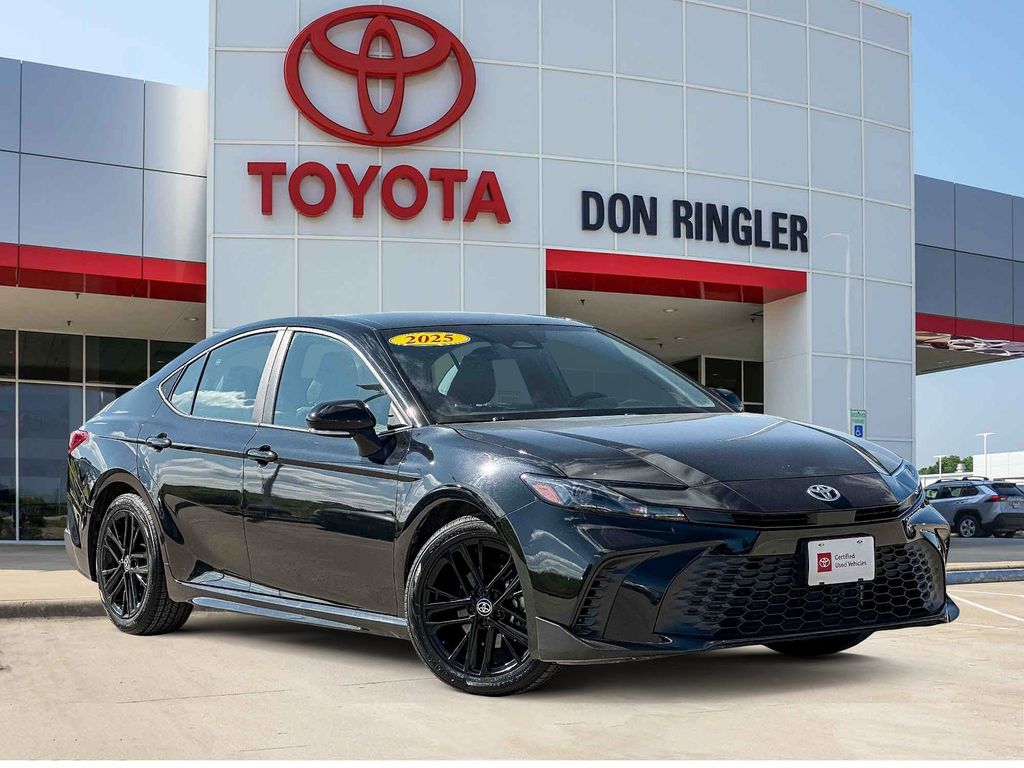 Midnight Black Metallic 2025 Toyota Camry Sedan Front-Wheel Drive Continuously Variable Transmission