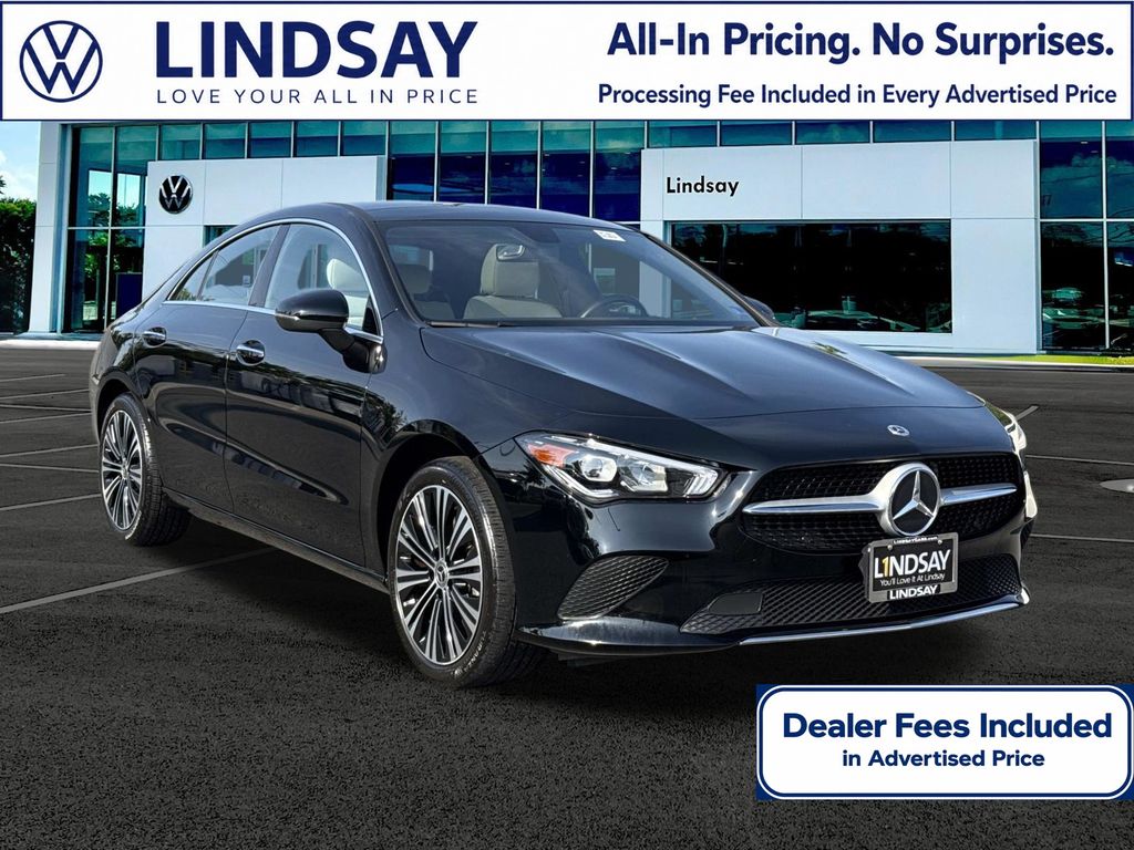 Night Black 2023 Mercedes-Benz CLA 250 4MATIC Coupe All-Wheel Drive 7-Speed Automatic
