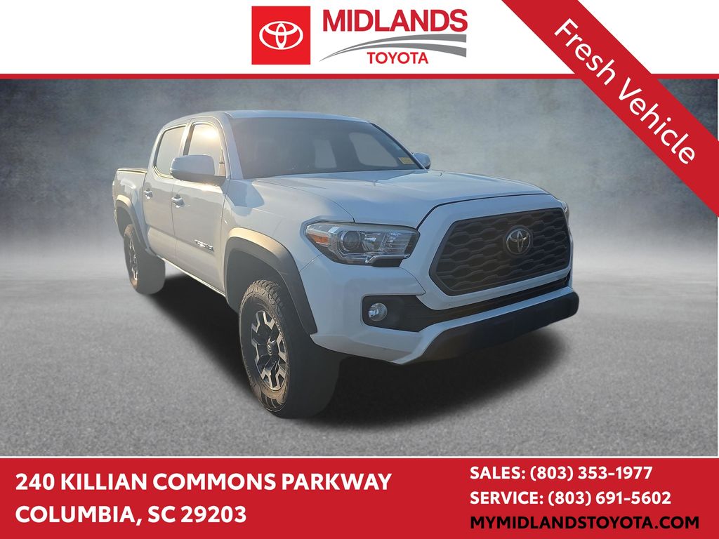 Super White 2020 Toyota Tacoma TRD Off Road Double Cab 4WD Pickup Truck Four-Wheel Drive 6-Speed Automatic