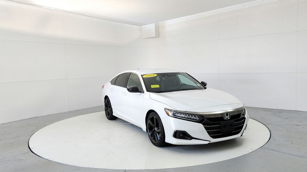 Platinum White Pearl 2022 Honda Accord Sedan Front-Wheel Drive Continuously Variable Transmission