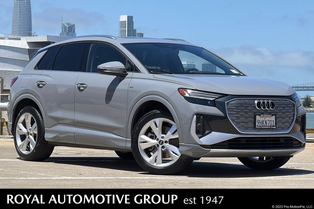 Pebble Gray 2023 Audi Q4 e-tron SUV / Crossover All-Wheel Drive Automatic