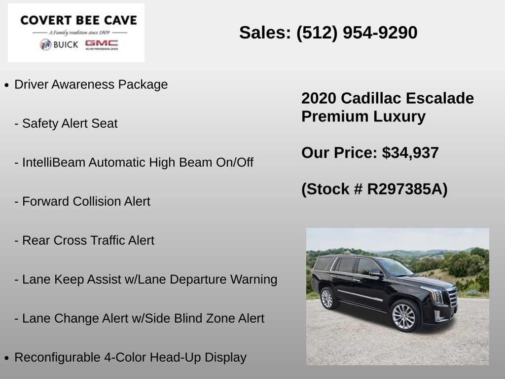 Used Car 2020 Cadillac Escalade  Premium Luxury For Sale Under $35,000 In Austin, Texas