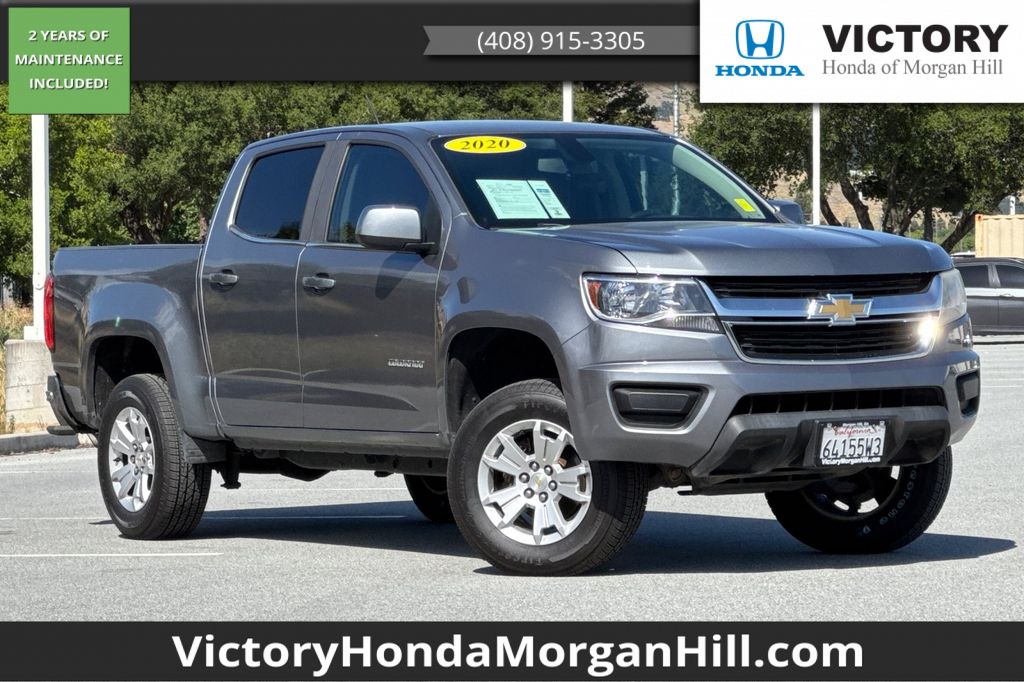 Gray (Satin Steel Metallic) 2020 Chevrolet Colorado LT Crew Cab RWD Pickup Truck 4X2 8-Speed Automatic