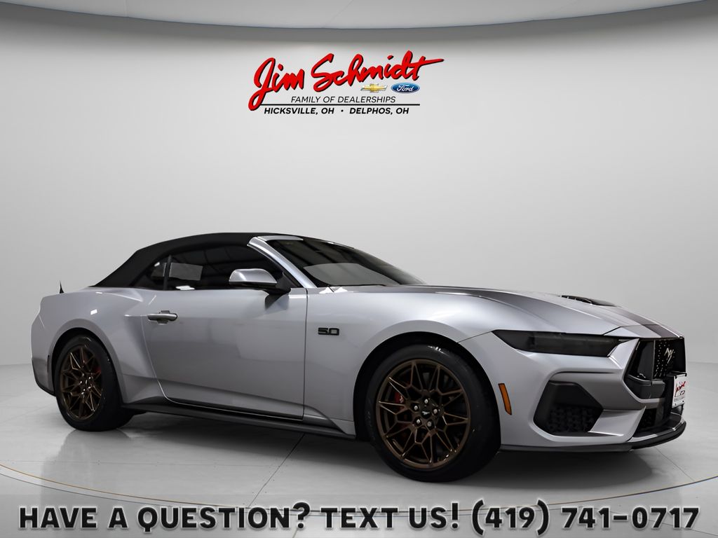 Iconic Silver Metallic 2025 Ford Mustang GT Premium Convertible RWD Convertible Rear-Wheel Drive Automatic