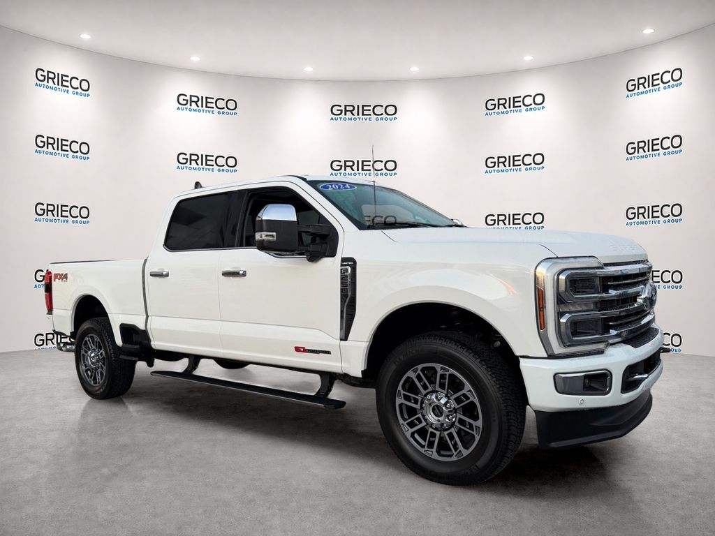 White Metallic 2024 Ford F-250 Super Duty Pickup Truck Four-Wheel Drive Automatic