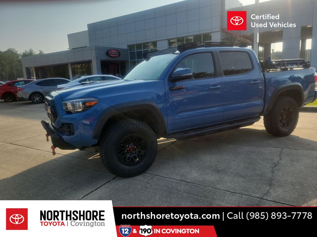 Blue 2018 Toyota Tacoma Pickup Truck Four-Wheel Drive 6-Speed Automatic