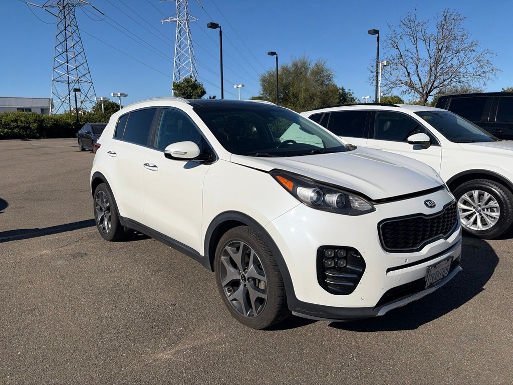 Snow White Pearl 2017 Kia Sportage SX Turbo SUV / Crossover Front-Wheel Drive 6-Speed Automatic