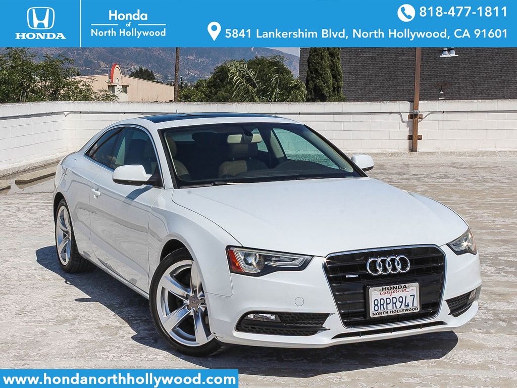 White 2015 Audi A5 2.0T quattro Premium Coupe AWD Coupe All-Wheel Drive 8-Speed Automatic