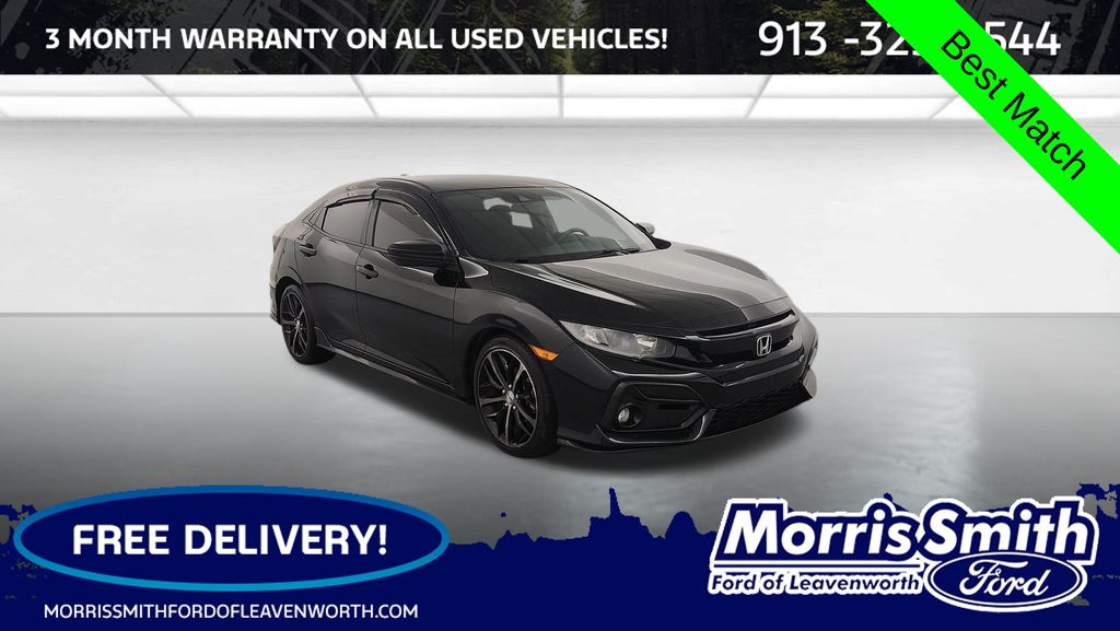 Crystal Black Pearl 2021 Honda Civic Hatchback Sport FWD Hatchback Front-Wheel Drive Continuously Variable Transmission