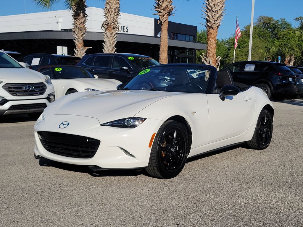 Arctic White 2020 Mazda MX-5 Miata Sport RWD Convertible Rear-Wheel Drive 6-Speed Automatic