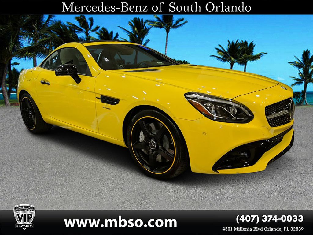 Sun Yellow 2020 Mercedes-Benz SLC Convertible Rear-Wheel Drive 9-Speed Automatic