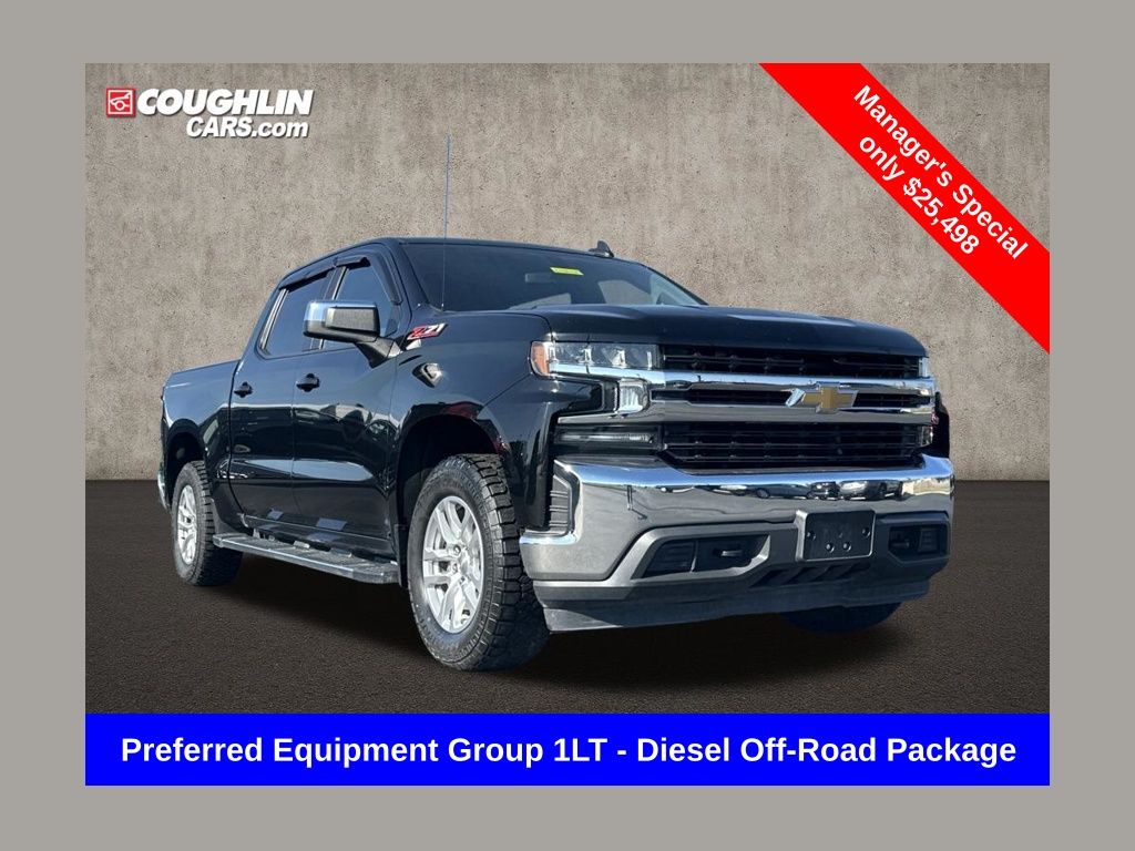 Black 2020 Chevrolet Silverado 1500 LT Crew Cab 4WD Pickup Truck Four-Wheel Drive Automatic