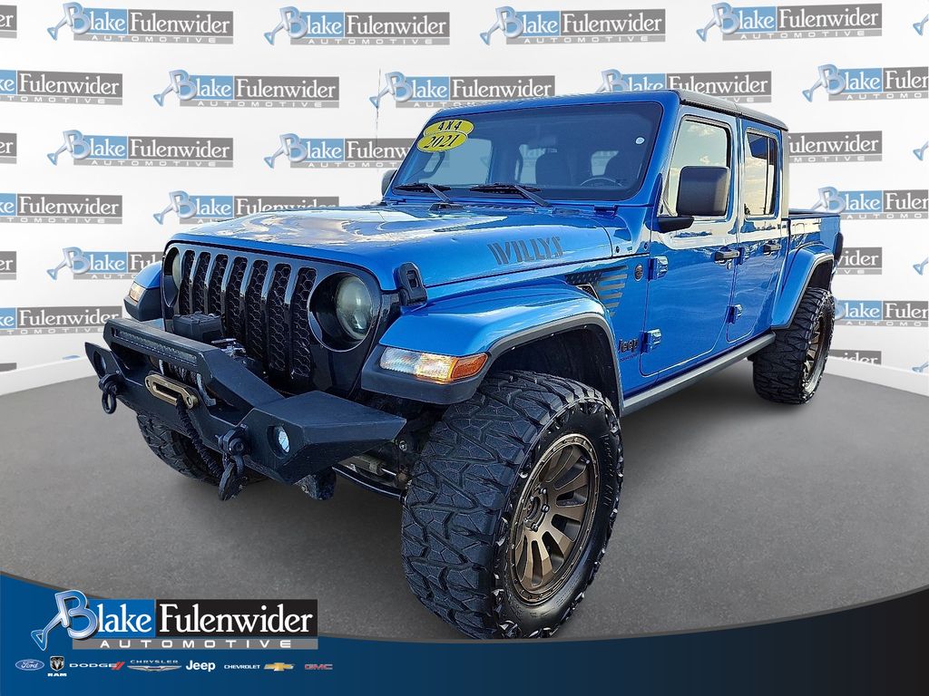Hydro Blue Pearlcoat 2021 Jeep Gladiator Pickup Truck Four-Wheel Drive 8-Speed Automatic