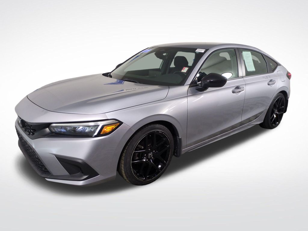 Silver 2023 Honda Civic Hatchback Sport FWD Hatchback Front-Wheel Drive Continuously Variable Transmission