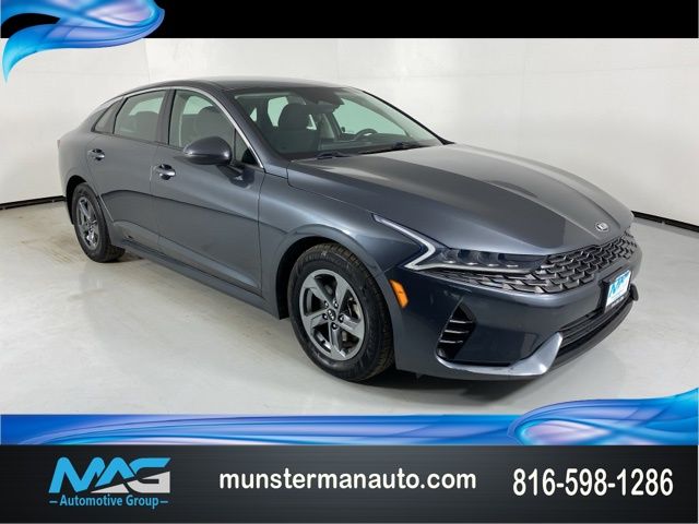 Gravity Gray 2021 Kia K5 LXS FWD Sedan Front-Wheel Drive 8-Speed Automatic