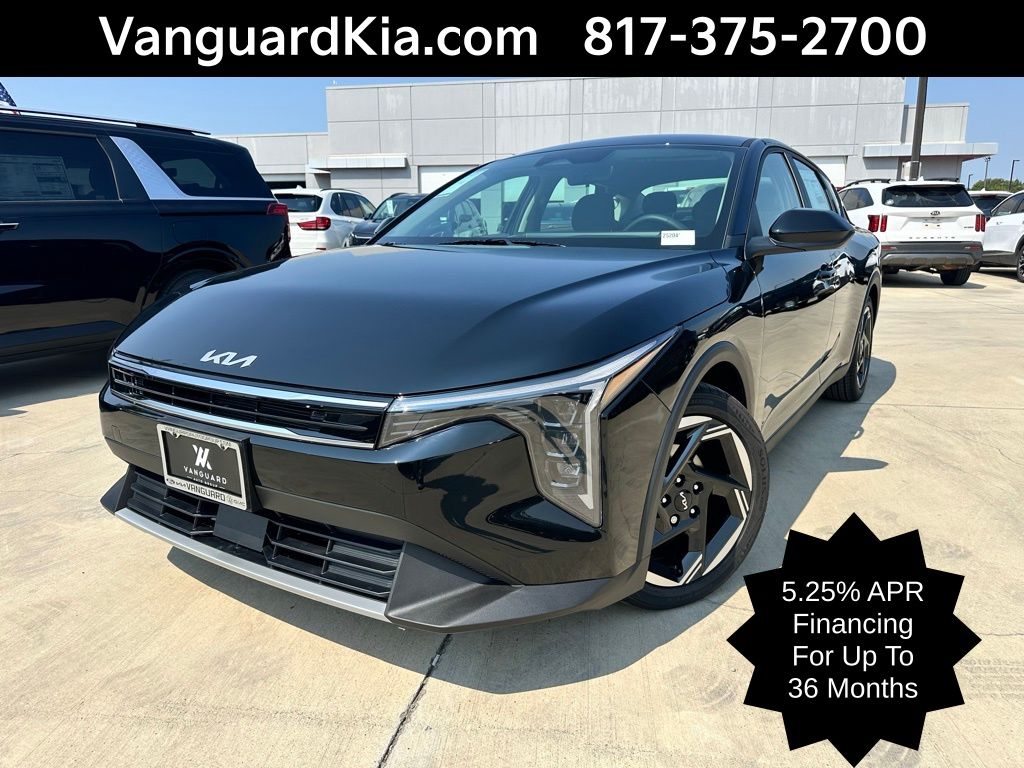 Aurora Black Pearl 2025 Kia K4 EX FWD Sedan Front-Wheel Drive Continuously Variable Transmission