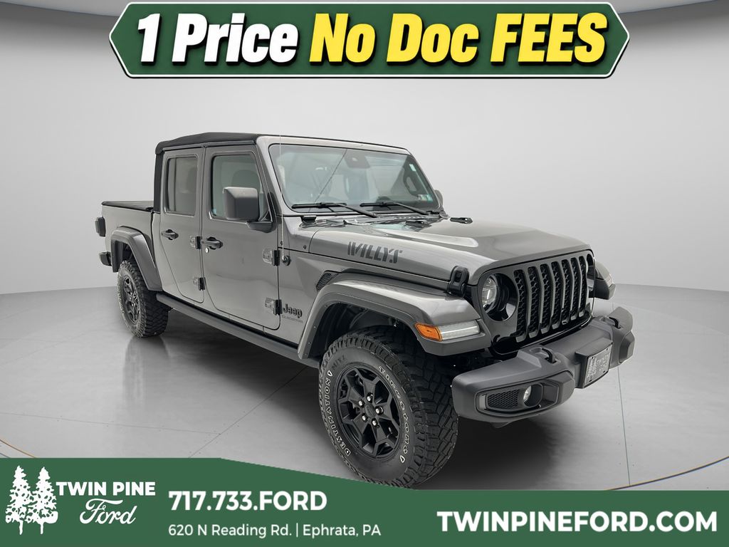 Gray (Granite Crystal Metallic Clearcoat) 2022 Jeep Gladiator Pickup Truck Four-Wheel Drive 6-Speed Manual