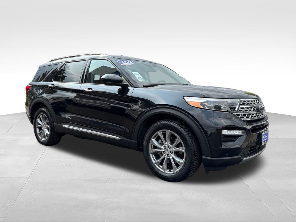 Black Metallic 2022 Ford Explorer SUV / Crossover All-Wheel Drive Automatic