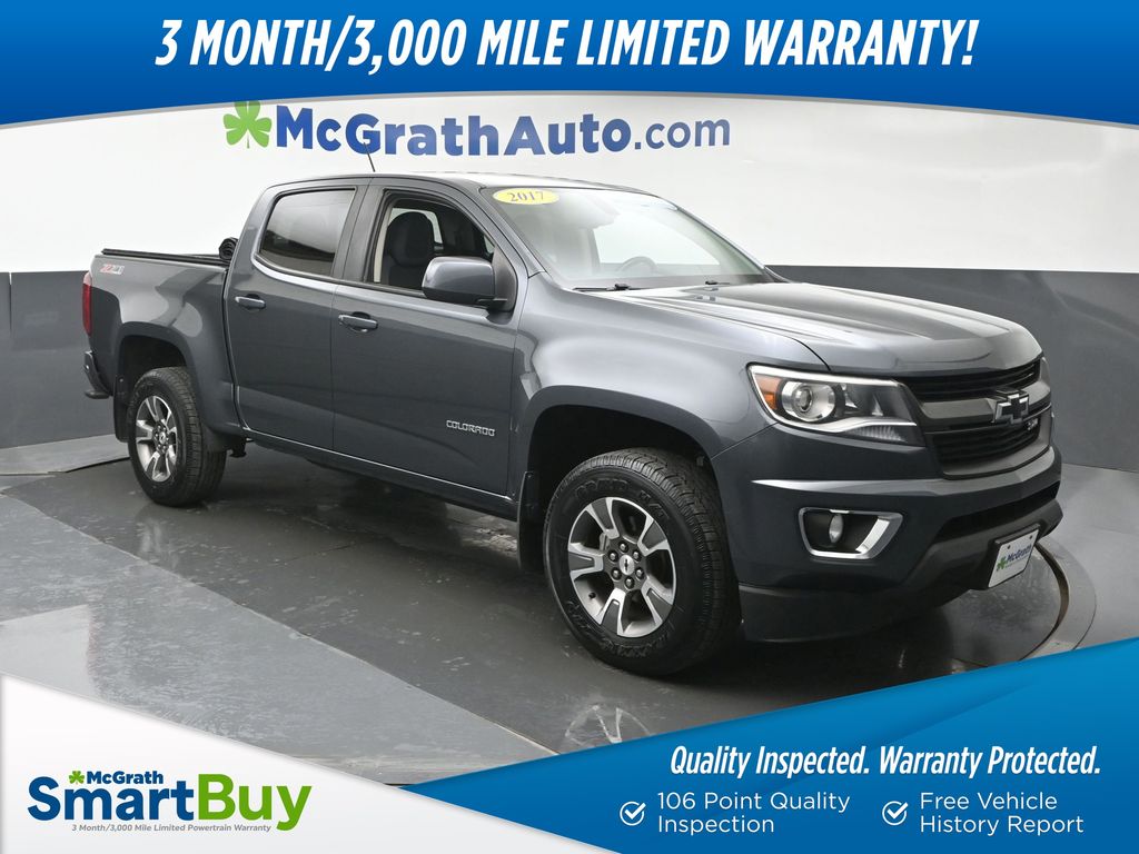 Cyber Gray Metallic 2017 Chevrolet Colorado Z71 Crew Cab 4WD Pickup Truck Four-Wheel Drive 8-Speed Automatic