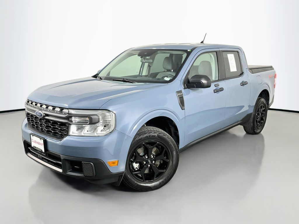 Blue (Azure Gray Metallic) 2024 Ford Maverick Pickup Truck All-Wheel Drive 8-Speed Automatic