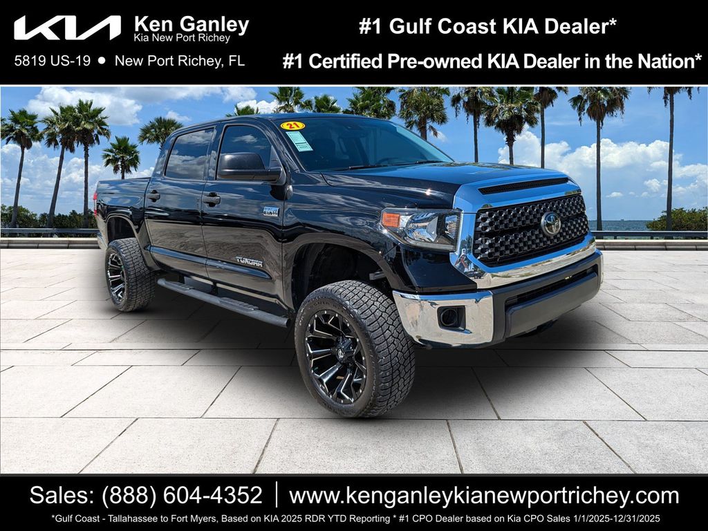 Midnight Black Metallic 2021 Toyota Tundra Pickup Truck 4X2 6-Speed Automatic Overdrive