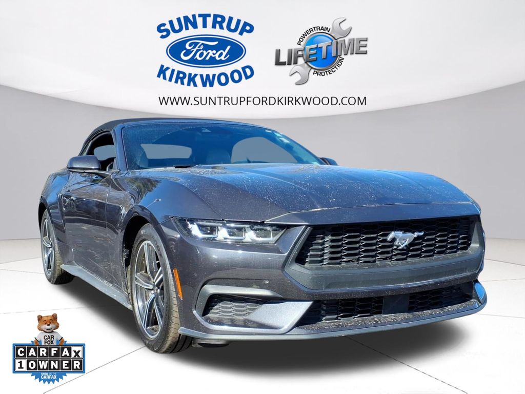 Dark Matter Gray Metallic 2024 Ford Mustang EcoBoost Premium Convertible RWD Convertible Rear-Wheel Drive Automatic