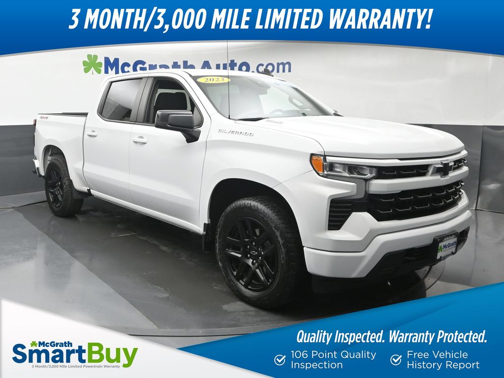 Summit White 2023 Chevrolet Silverado 1500 Pickup Truck Four-Wheel Drive Automatic