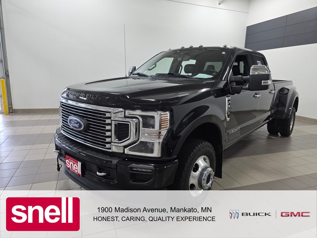 Black Metallic 2021 Ford F-350 Super Duty Platinum Crew Cab LB DRW 4WD Pickup Truck Four-Wheel Drive Automatic