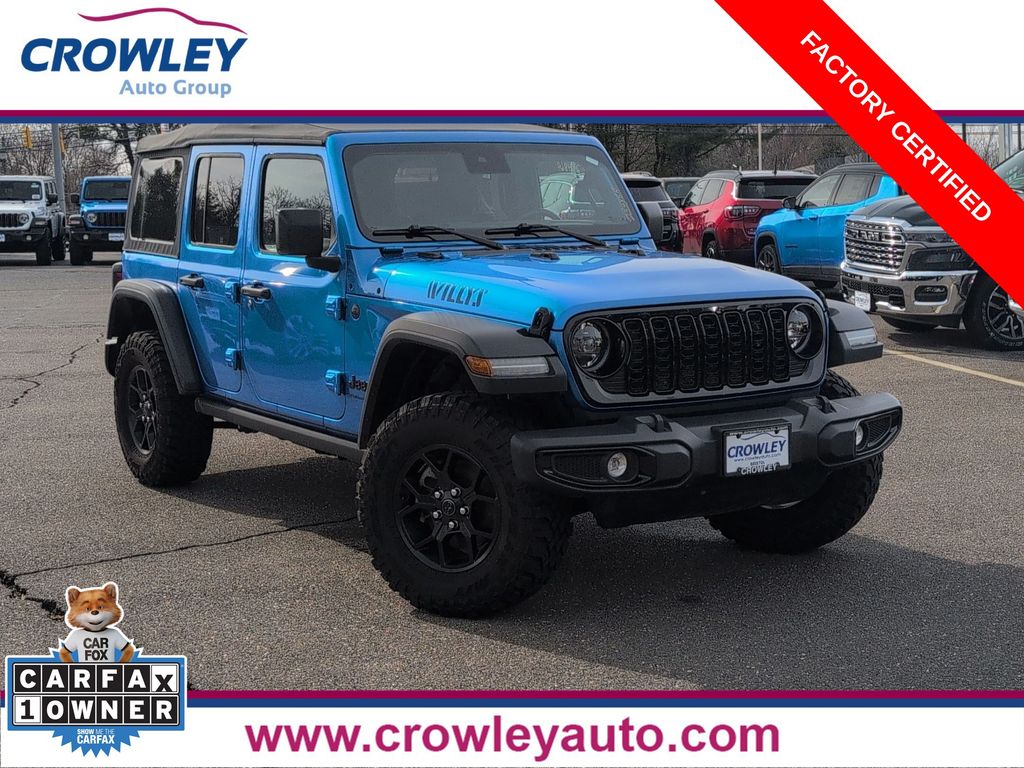 Hydro Blue Pearl Coat 2025 Jeep Wrangler Willys 4-Door 4WD SUV / Crossover Four-Wheel Drive 8-Speed Automatic