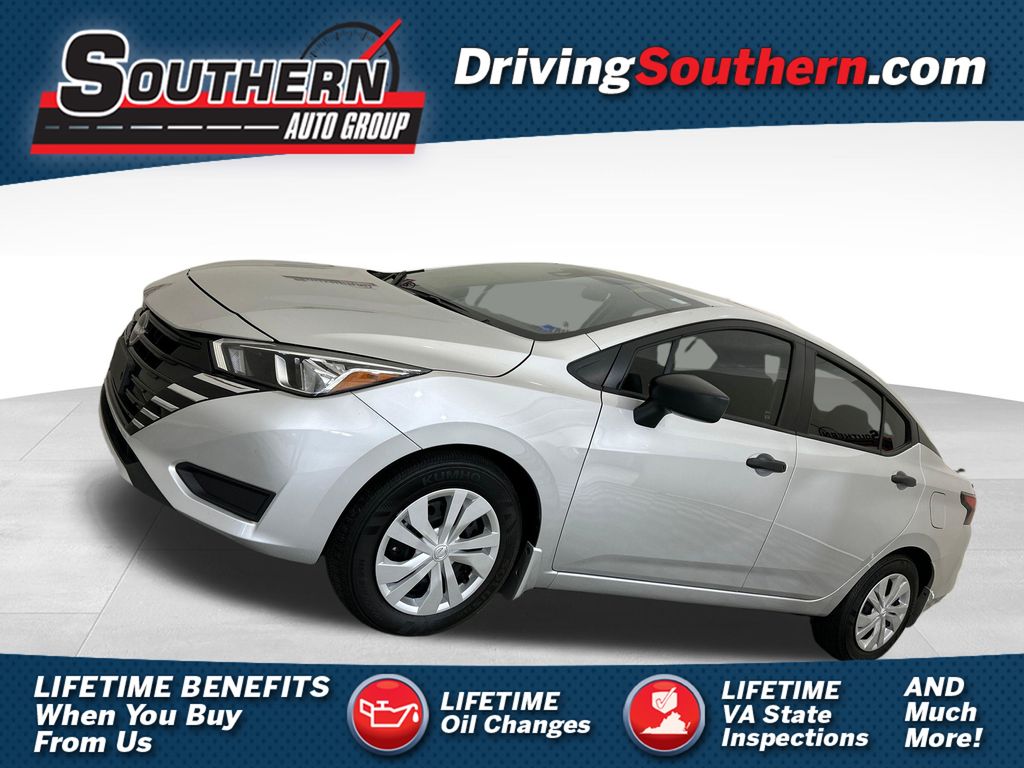 Brilliant Silver Metallic 2024 Nissan Versa Sedan Front-Wheel Drive Continuously Variable Transmission