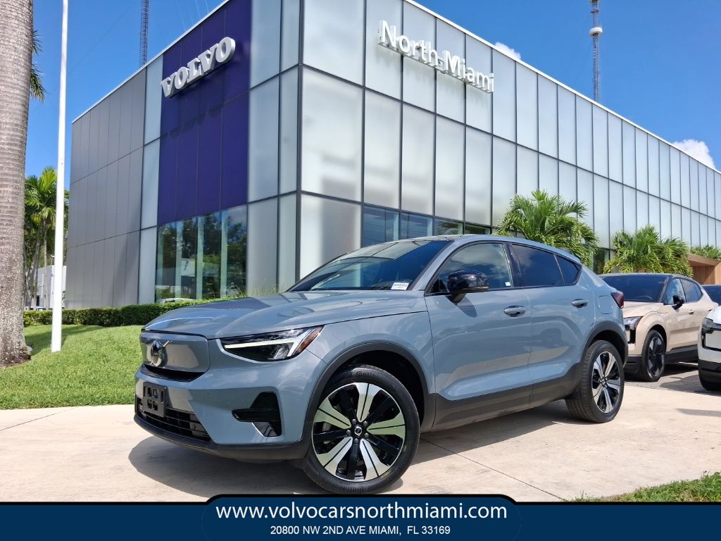 Thunder Gray Metallic 2023 Volvo C40 Recharge SUV / Crossover All-Wheel Drive 1-Speed Automatic