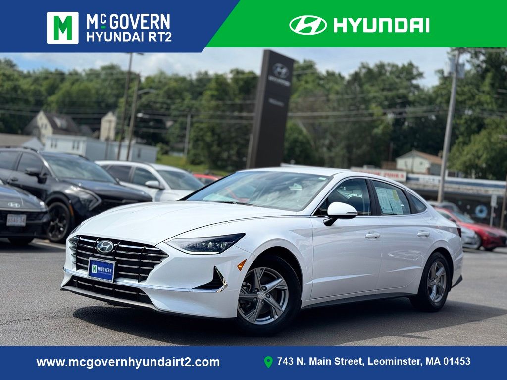 Serenity White 2023 Hyundai Sonata Sedan Front-Wheel Drive 8-Speed Automatic