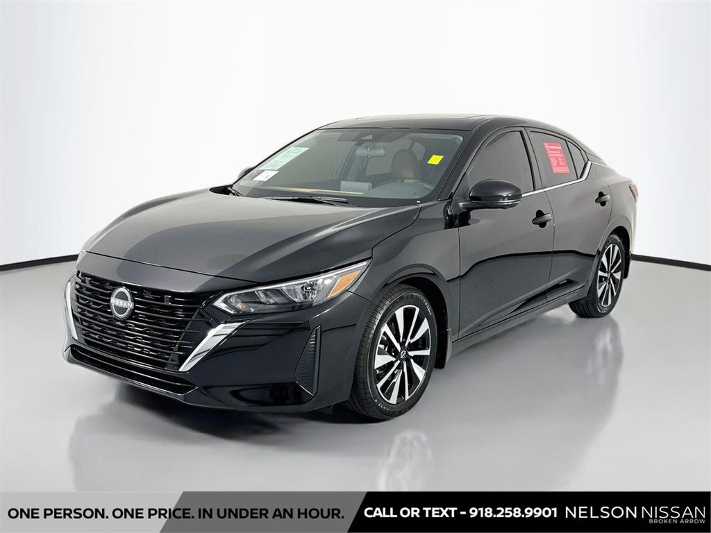 Super Black 2025 Nissan Sentra Sedan Front-Wheel Drive Continuously Variable Transmission