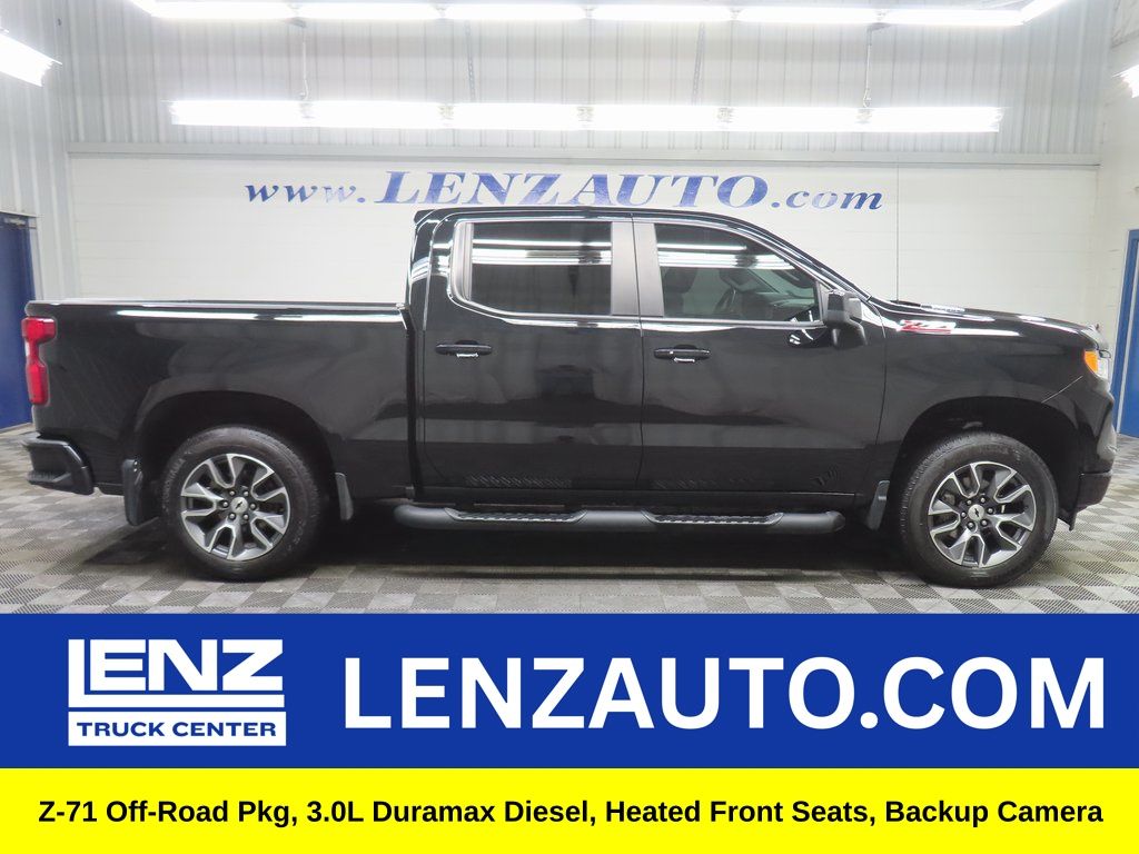 Black 2023 Chevrolet Silverado 1500 Pickup Truck Four-Wheel Drive Automatic