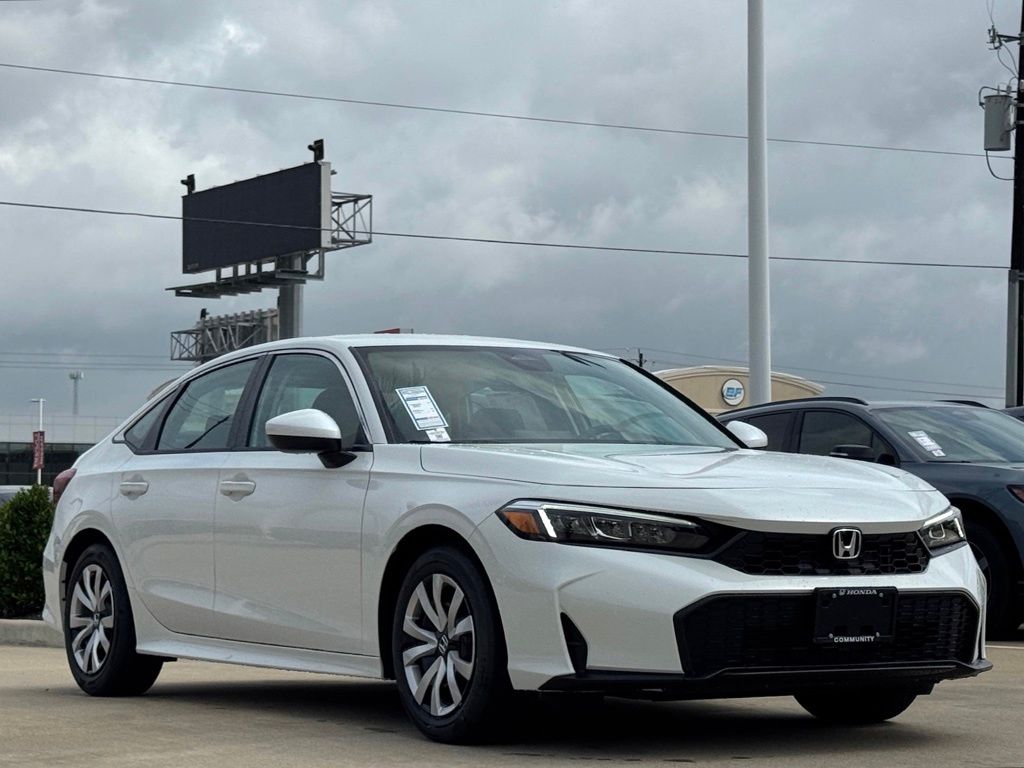 2026 Honda Civic LX White at Classic Honda Galveston