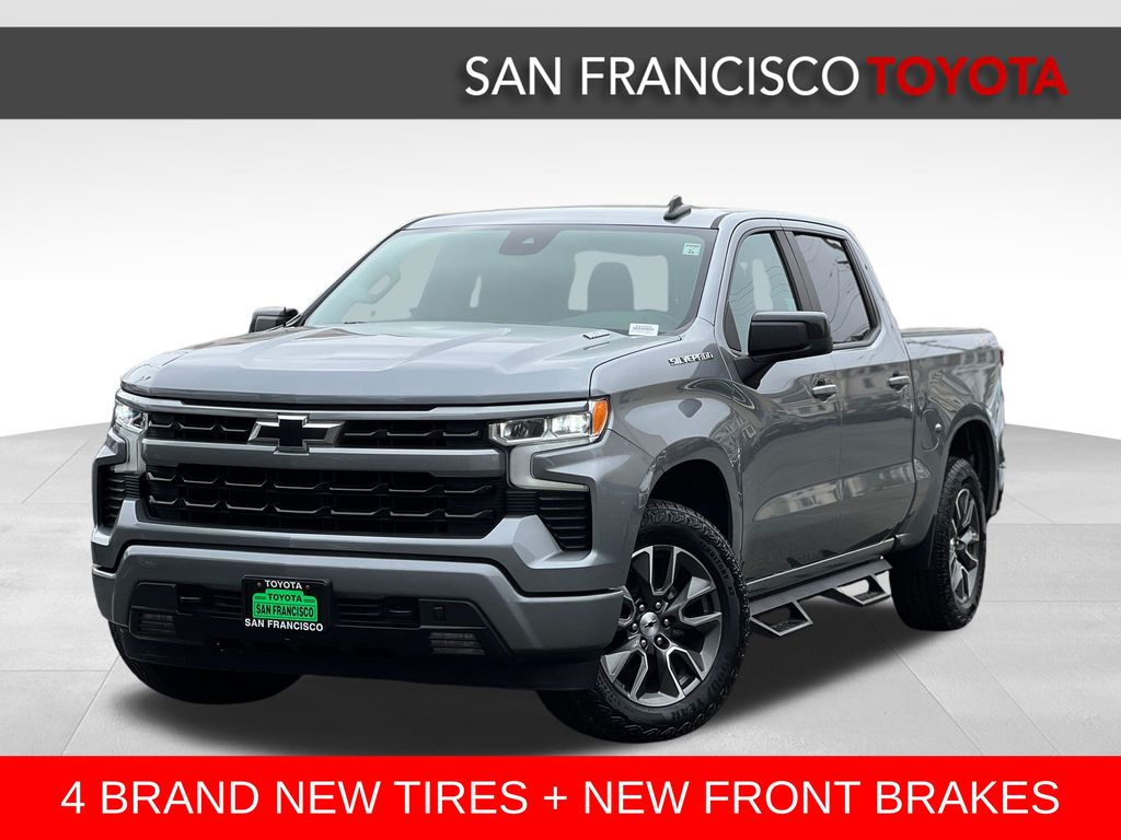 Sterling Gray Metallic 2023 Chevrolet Silverado 1500 RST Crew Cab 4WD Pickup Truck Four-Wheel Drive Automatic