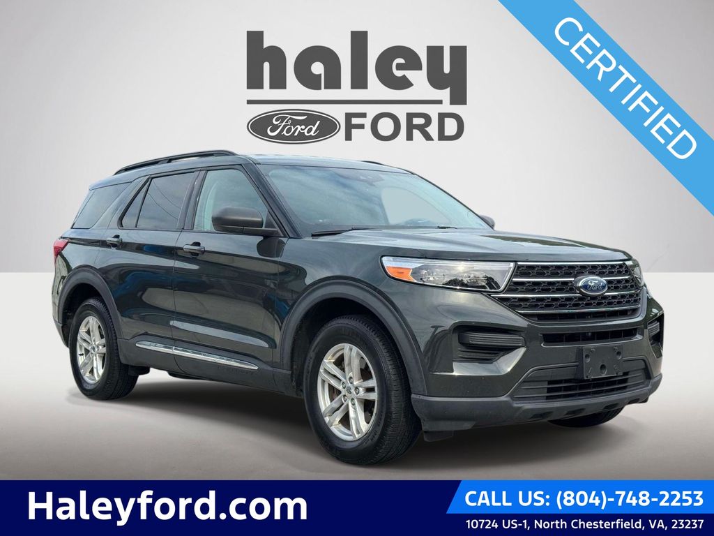 Green Metallic 2022 Ford Explorer SUV / Crossover All-Wheel Drive Automatic