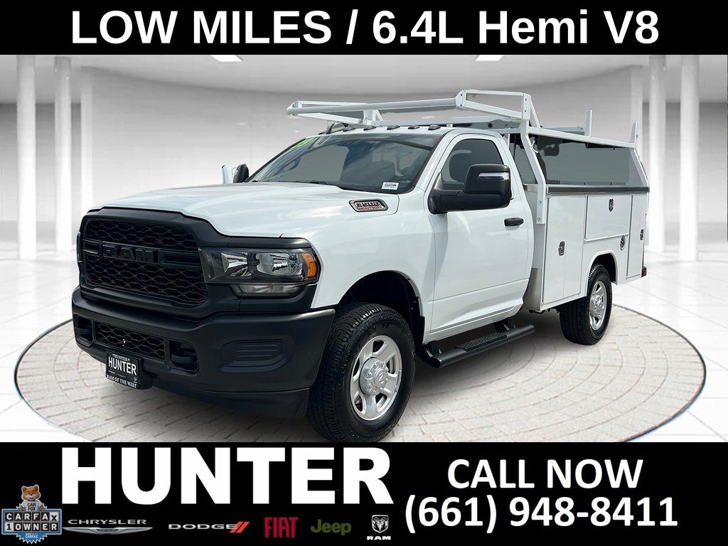 Bright White Clearcoat 2023 RAM 3500 Chassis Tradesman Regular Cab RWD Pickup Truck 4X2 8-Speed Automatic