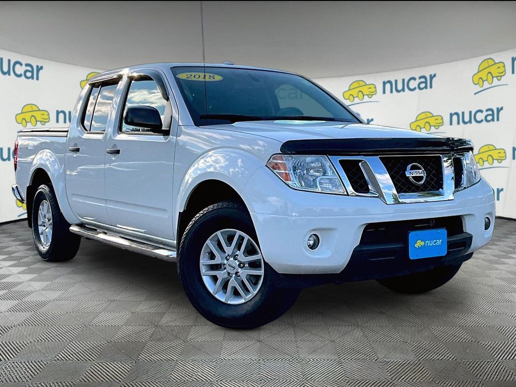 Glacier White 2018 Nissan Frontier Pickup Truck Four-Wheel Drive 5-Speed Automatic Overdrive