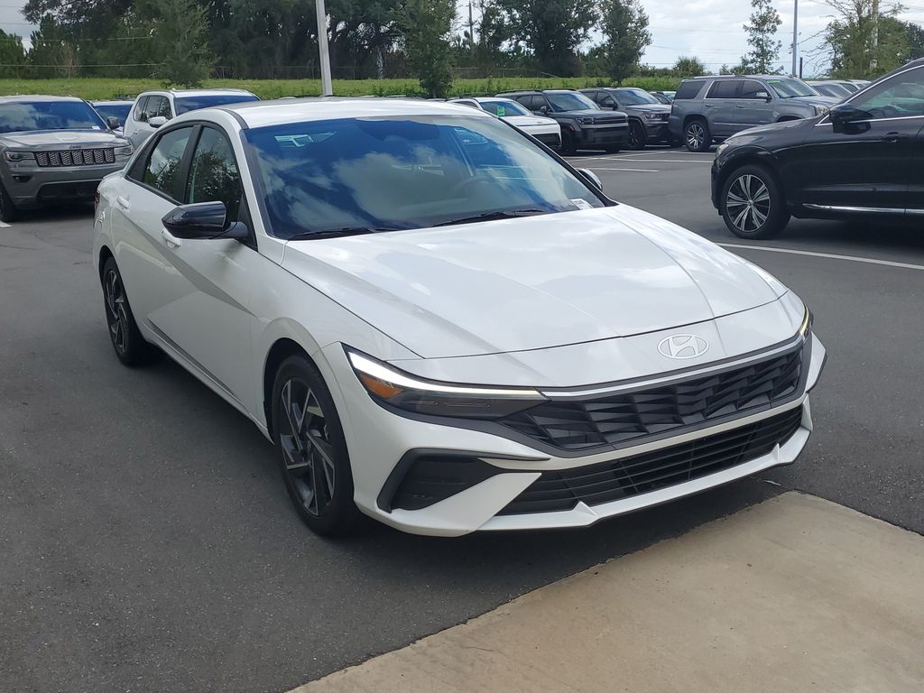 Serenity White 2025 Hyundai Elantra Sedan Front-Wheel Drive Continuously Variable Transmission