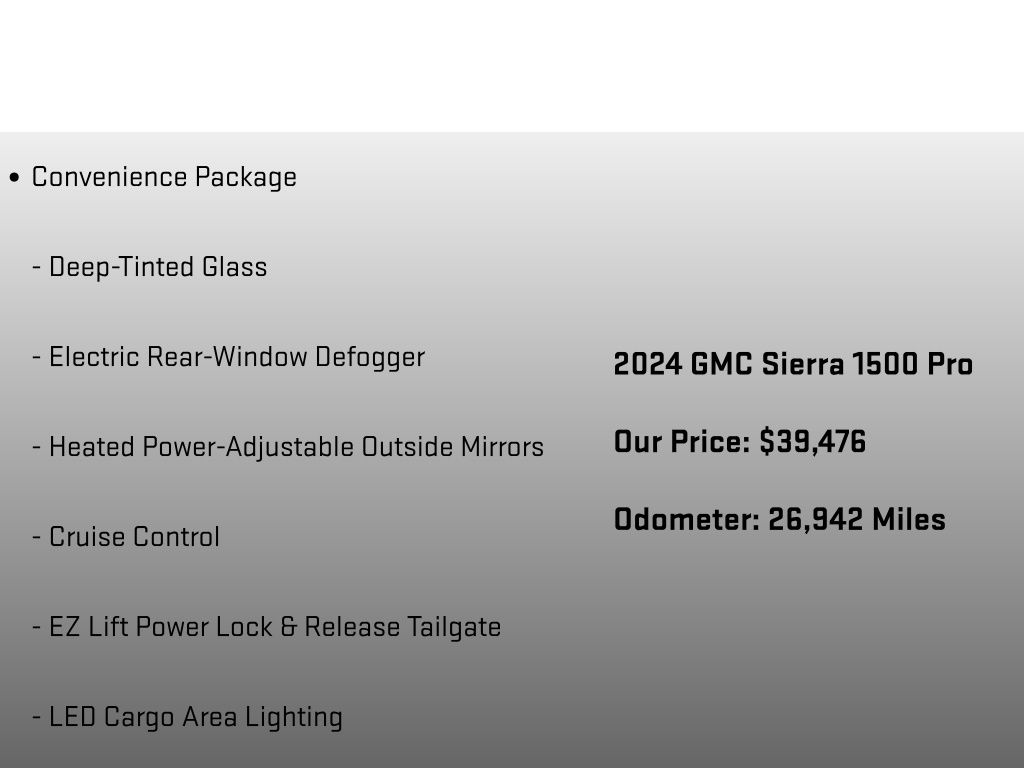 2024 GMC Sierra 1500 Pro Black at Carlisle Cadillac Buick GMC